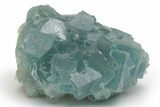 Cubic, Blue-Green Fluorite Crystal Cluster with Phantoms - China #217457-1